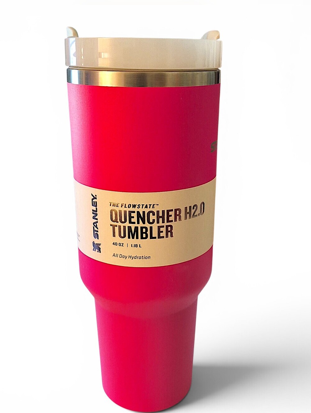 Stanley 40oz Quencher H2.0 Tumbler Bright Pink NWT With Box - Picture 5 of 14